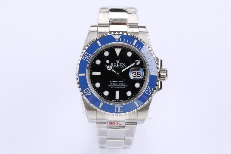 blue bezel black dial